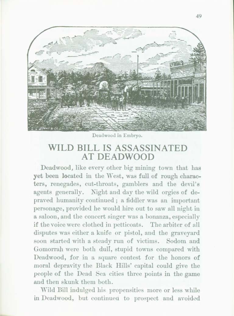 The Life and Wonderful Adventures of Wild Bill. (J. B. Hickock). vist0013f